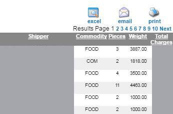 Export Shipping History via Excel